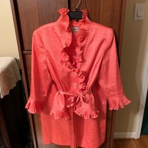 Nicolette 2pc Coral Suit